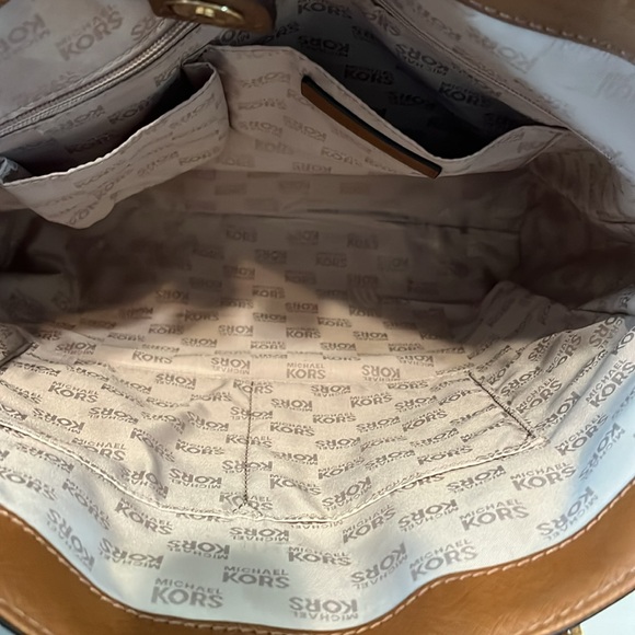 Michael Kors Jet Set Travel Saffiano Tote Large Bag Gold Tone Hardware Leather - Picture 10 of 11